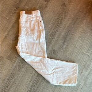 Evan Picone Twill Jeans in White Brushed Denim